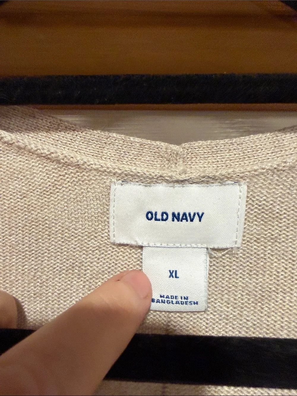 Old Navy Beige V-Neck Lightweight Sweater